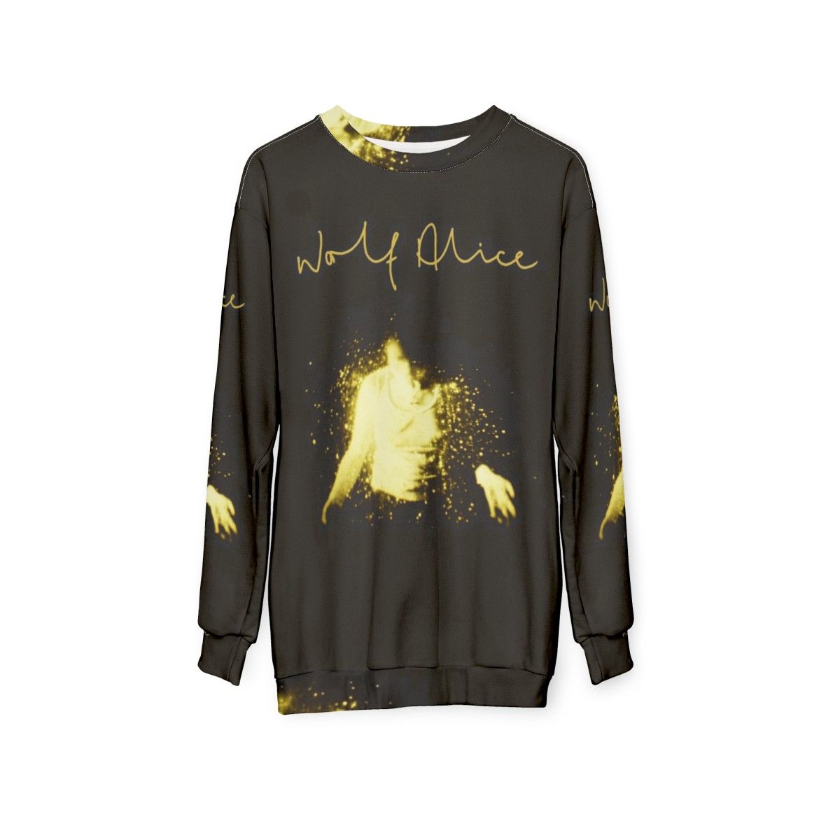 Masjuni sweatshirt with wolf design and "My Love is Cool 2021" text - hanging