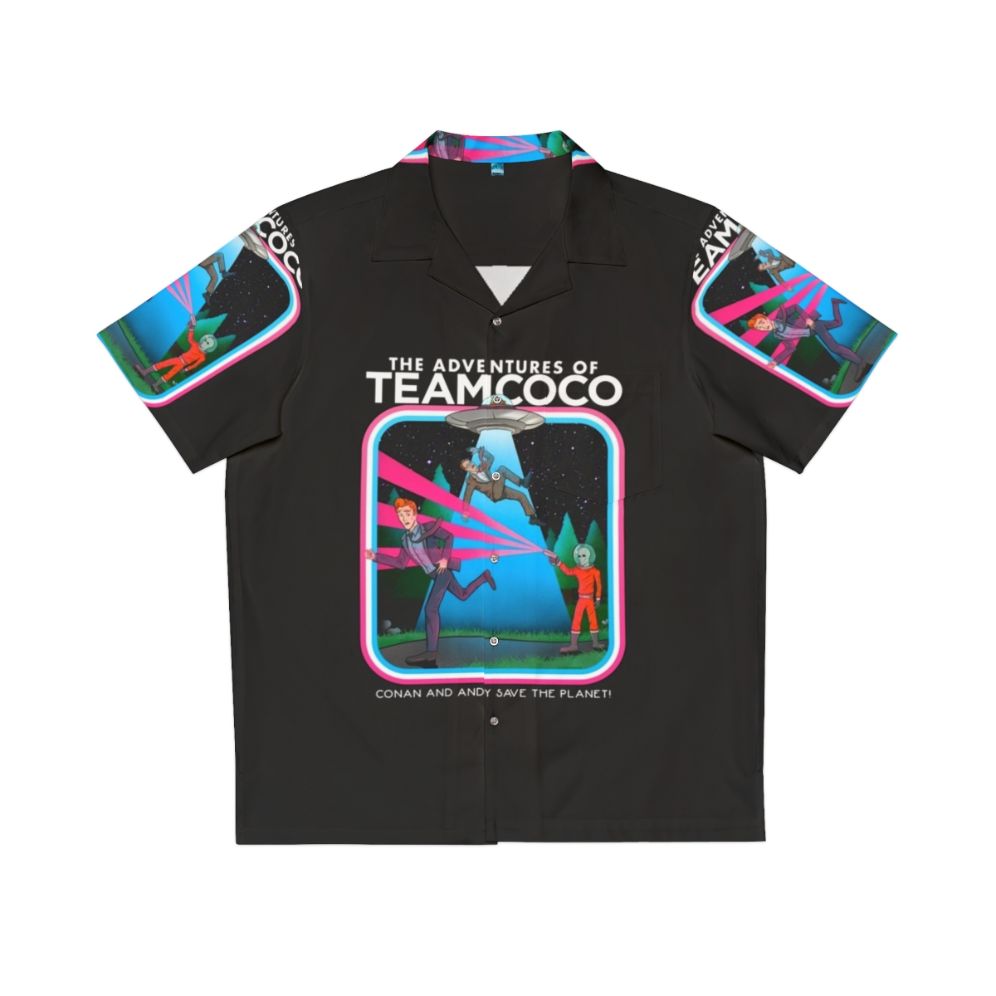 Team Coco Hawaiian Shirt with Funny Alien and UFO Abduction Graphic