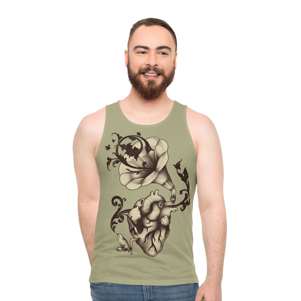 Surreal heart anatomy unisex tank top - men