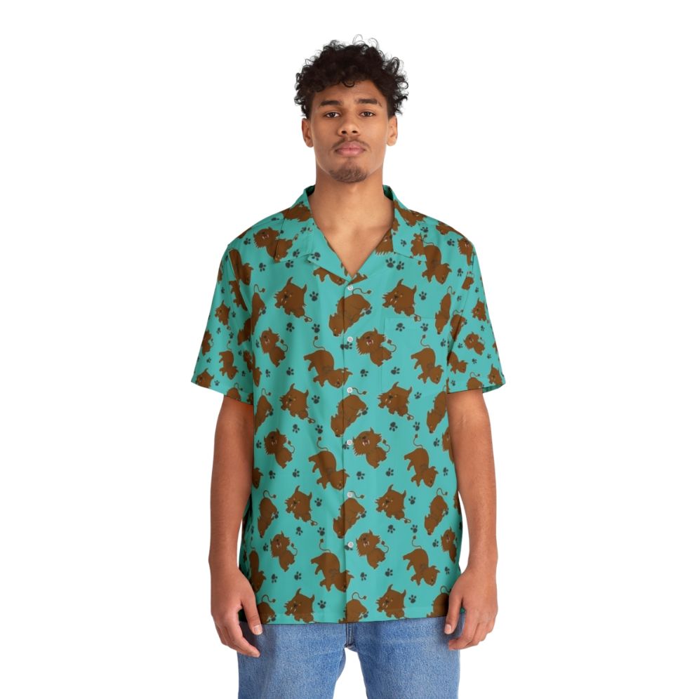 Sehlat Pattern Hawaiian Shirt for Star Trek Fans - People Front