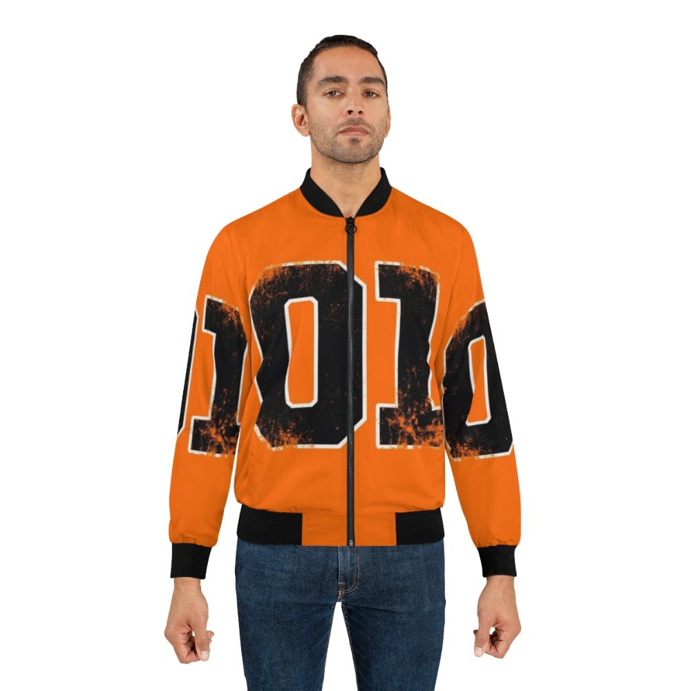 Stylish bomber jacket inspired by the iconic General Lee car from the Dukes of Hazzard TV show - Lifestyle