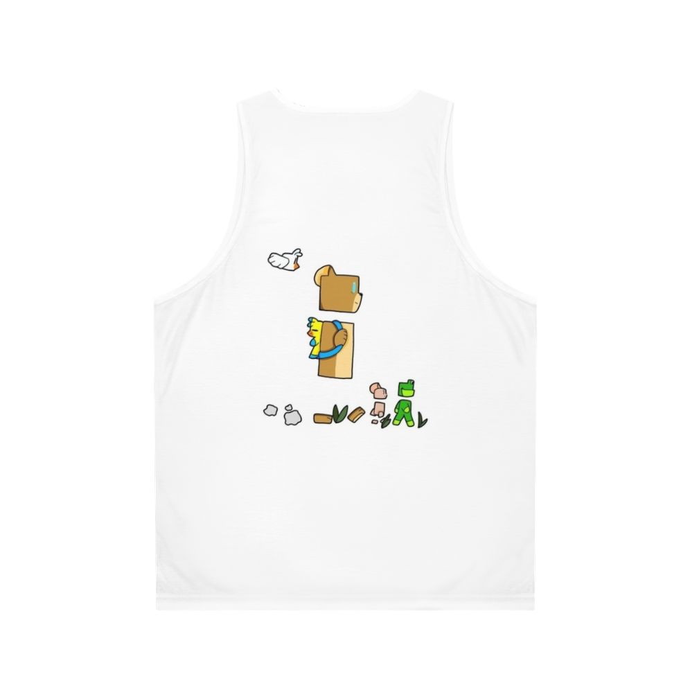 Unisex superhero teddy bear tank top - Back