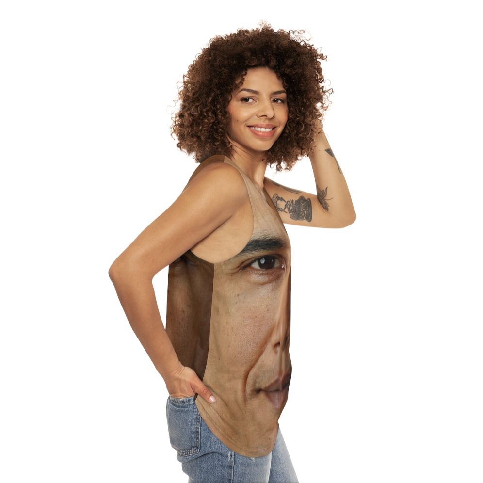 Obama Face Unisex Tank Top - women side