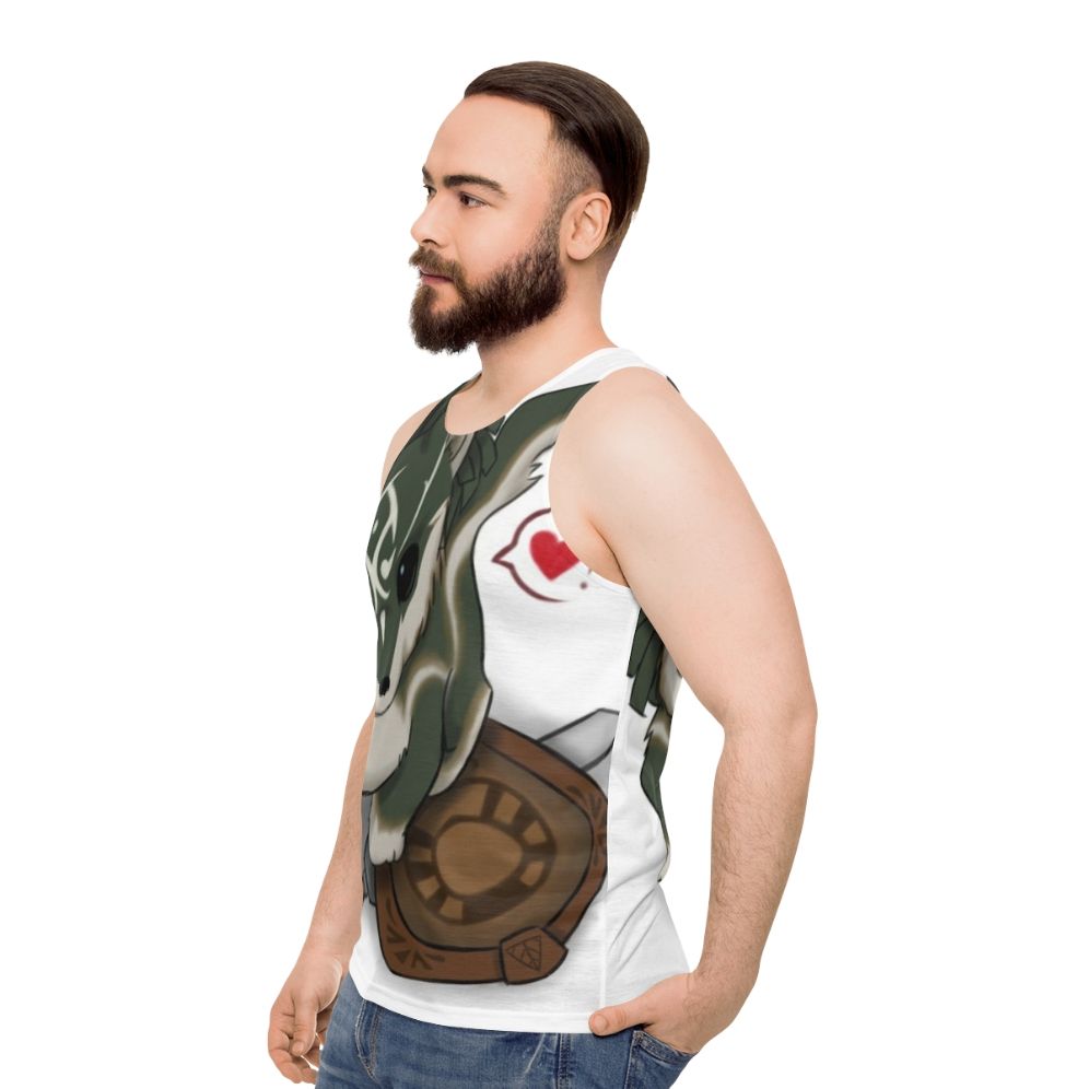 Zelda Wolf Link Unisex Tank Top - men side