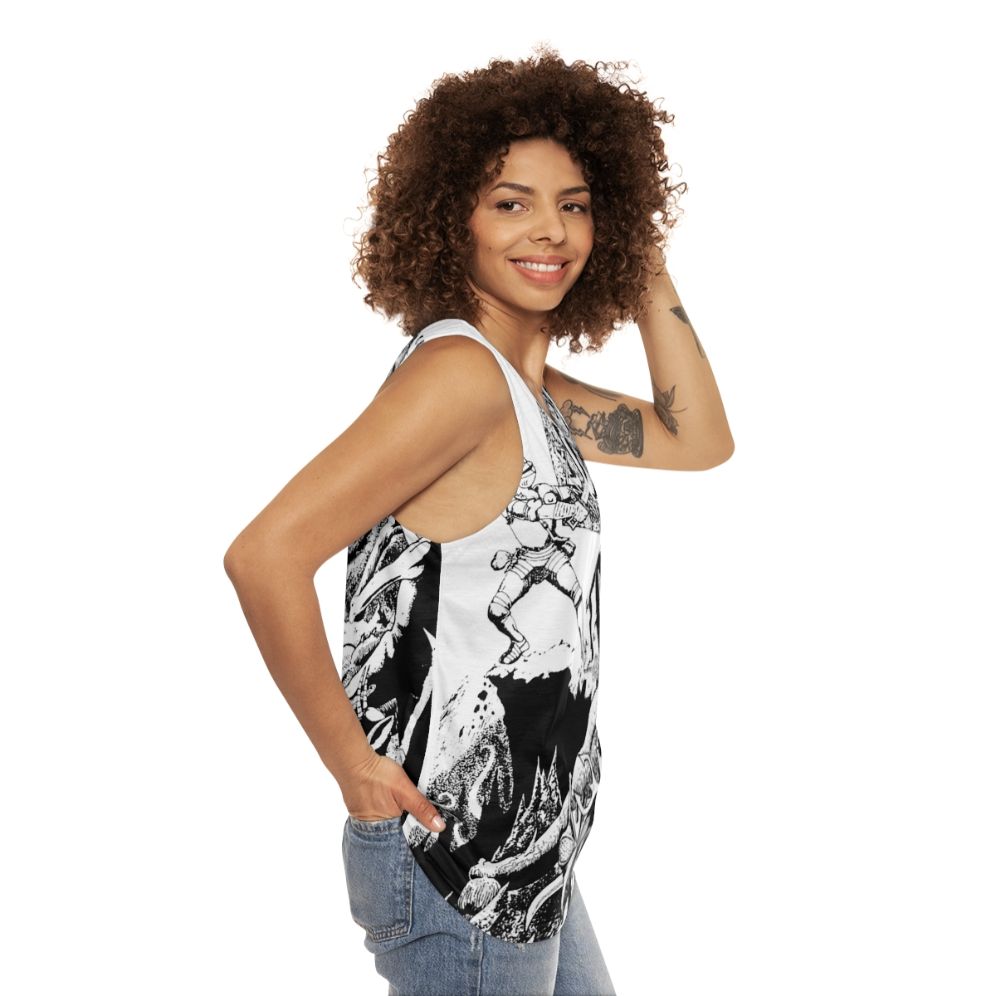 Paladin in Hell Unisex Fantasy Tank Top - women side