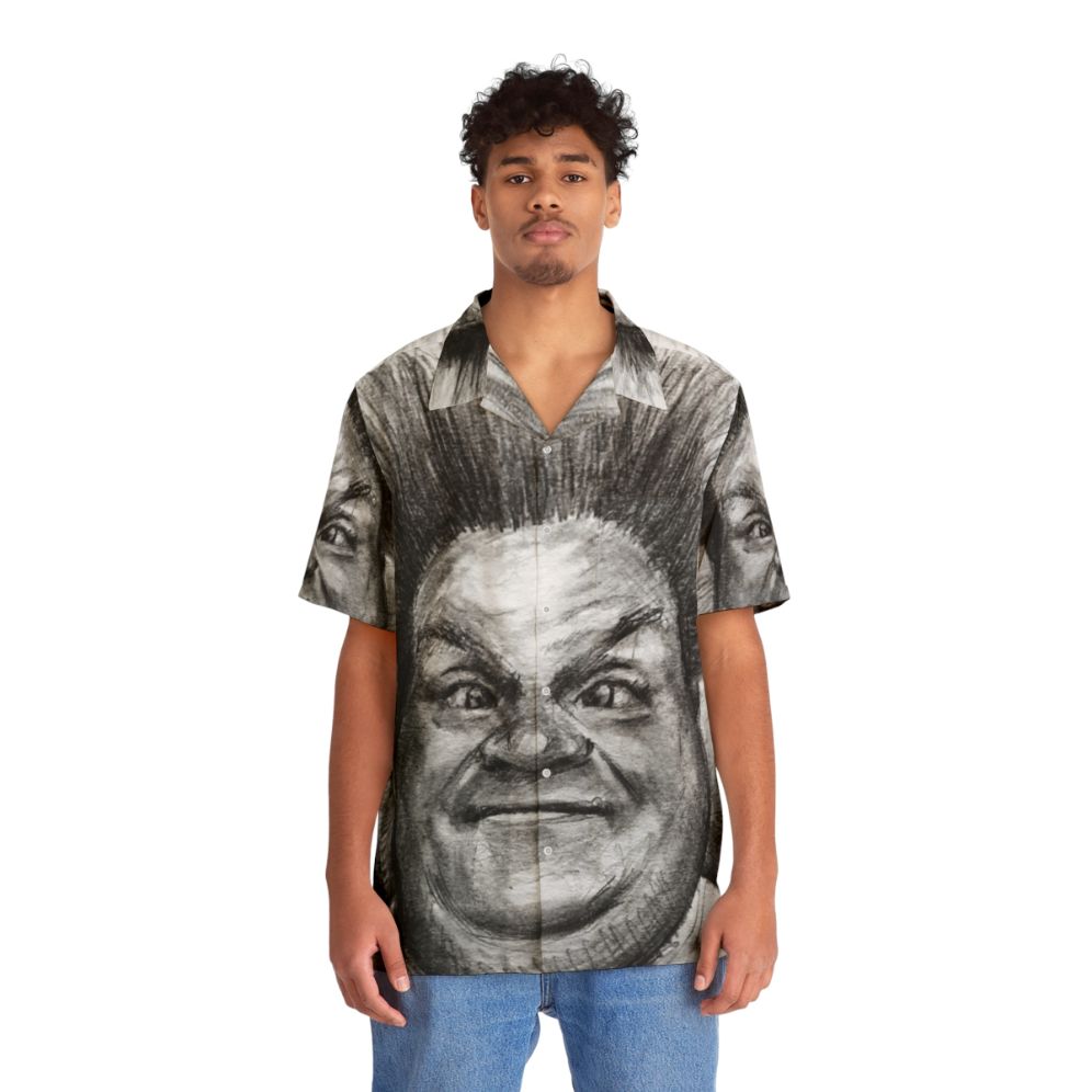 Chris Farley Portrait Sketch Hawaiian Shirt - People Front