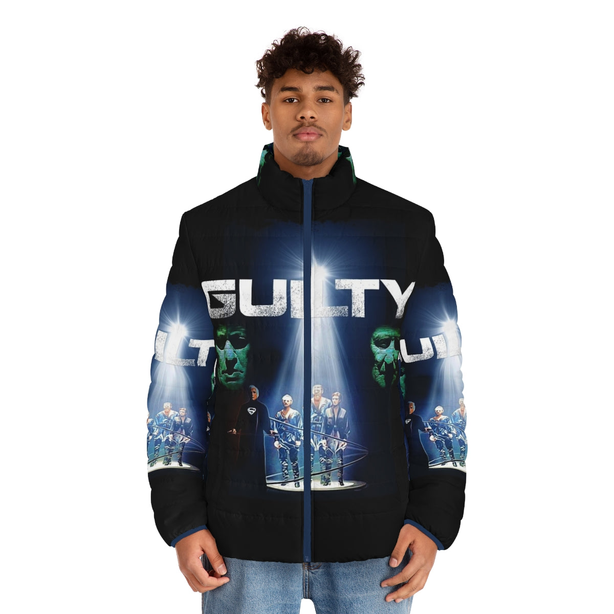 Zod Is Guilty Puffer Jacket with DC Comics Villain Inspired Design - men front