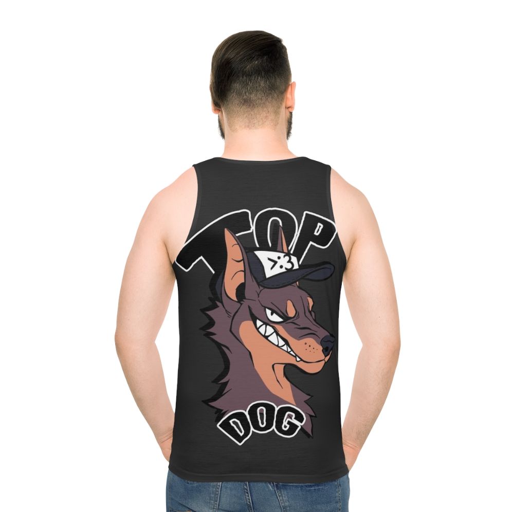 Unisex tank top with pet design for casual wear - men back