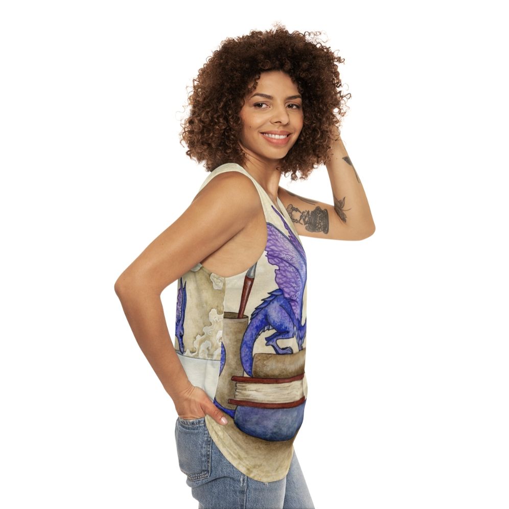 Fantasy dragon unisex tank top - women side