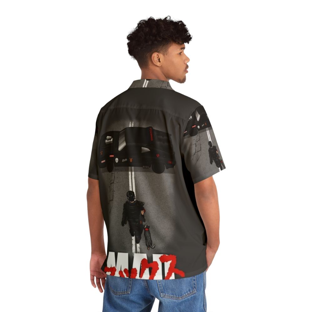 Mad Warrior Hawaiian Shirt - Unleash Your Inner Road Warrior - People Back