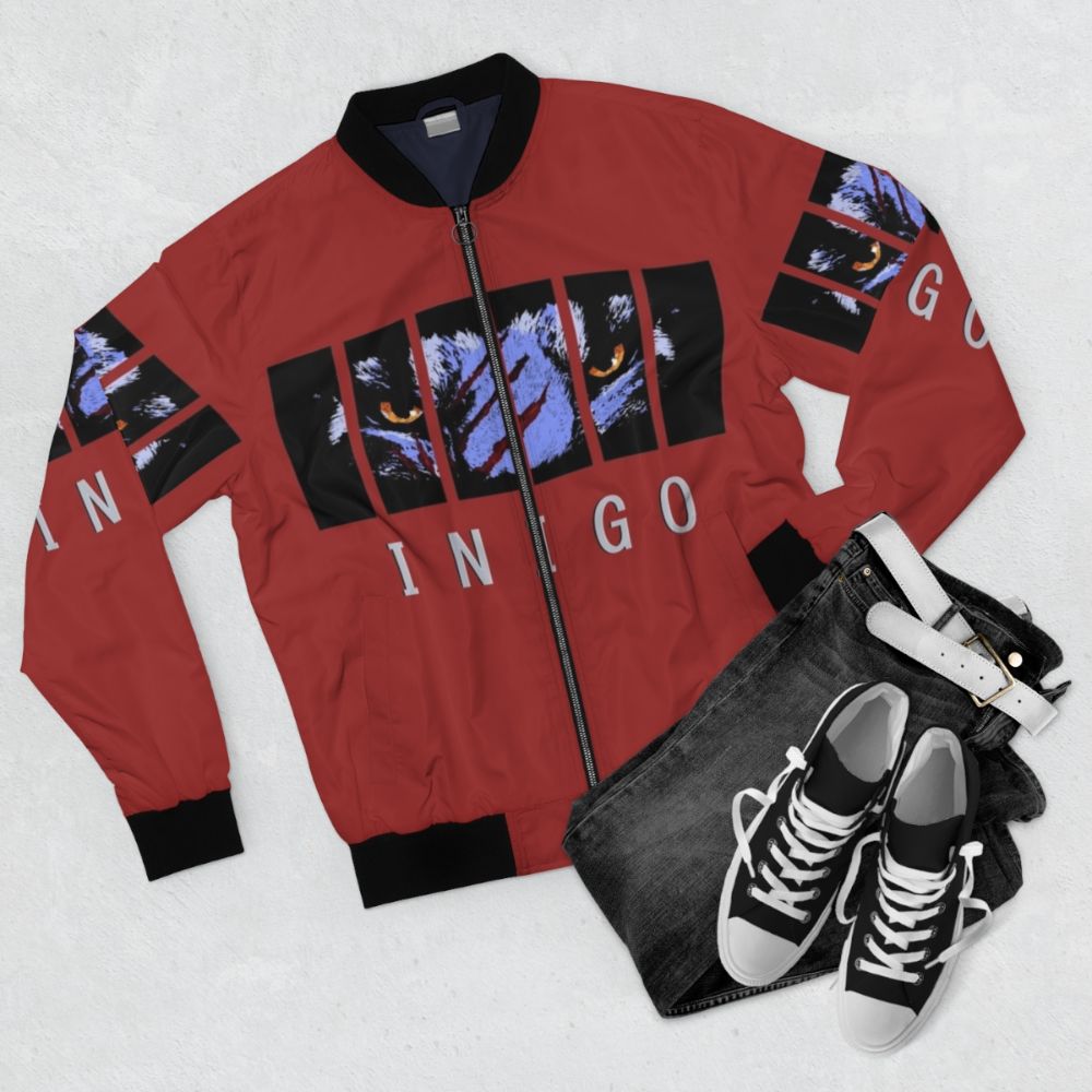 Inigo Caged Bomber Jacket - Modded Gaming Apparel - Flat lay