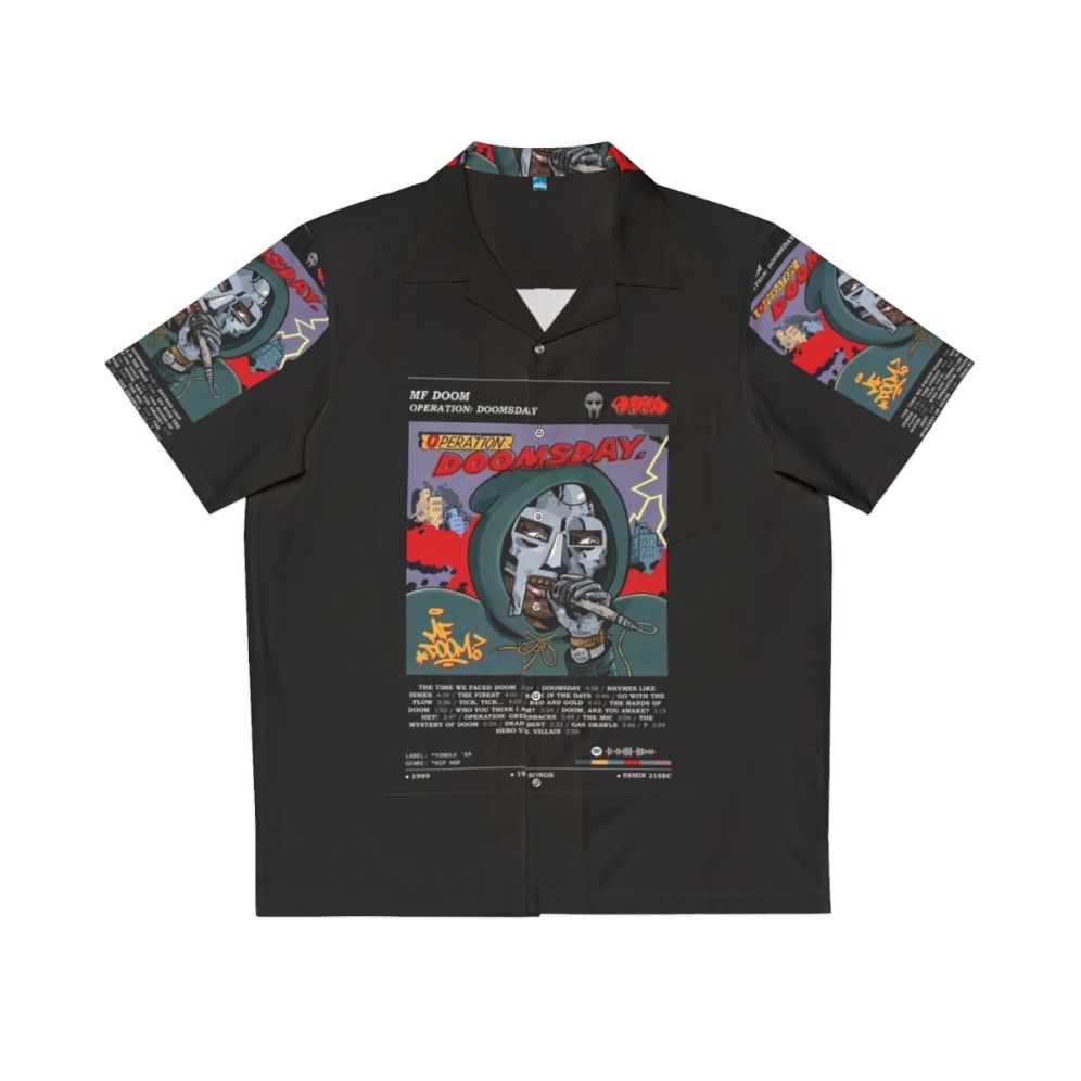 MF DOOM Hawaiian Shirt featuring retro album poster design