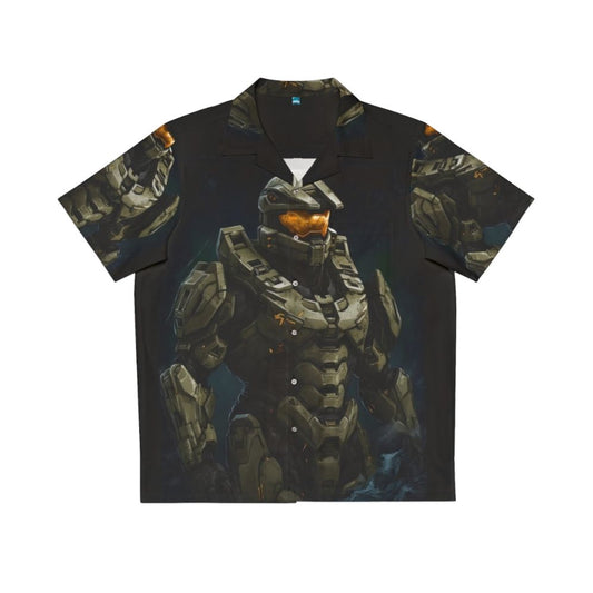 Master Chief Hawaiian Shirt - Halo Inspired Gaming Apparel