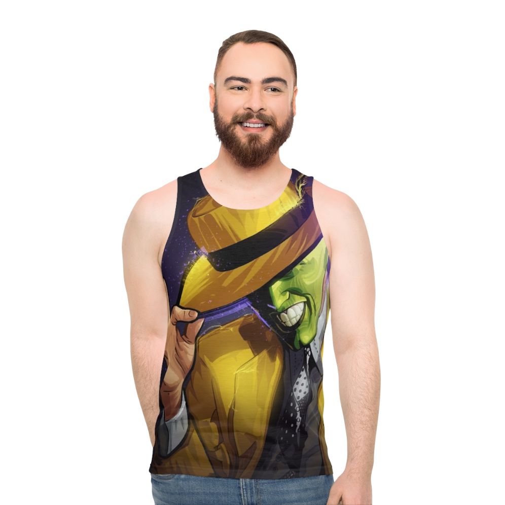 The Mask Unisex Tank Top featuring Jim Carrey's iconic character - men