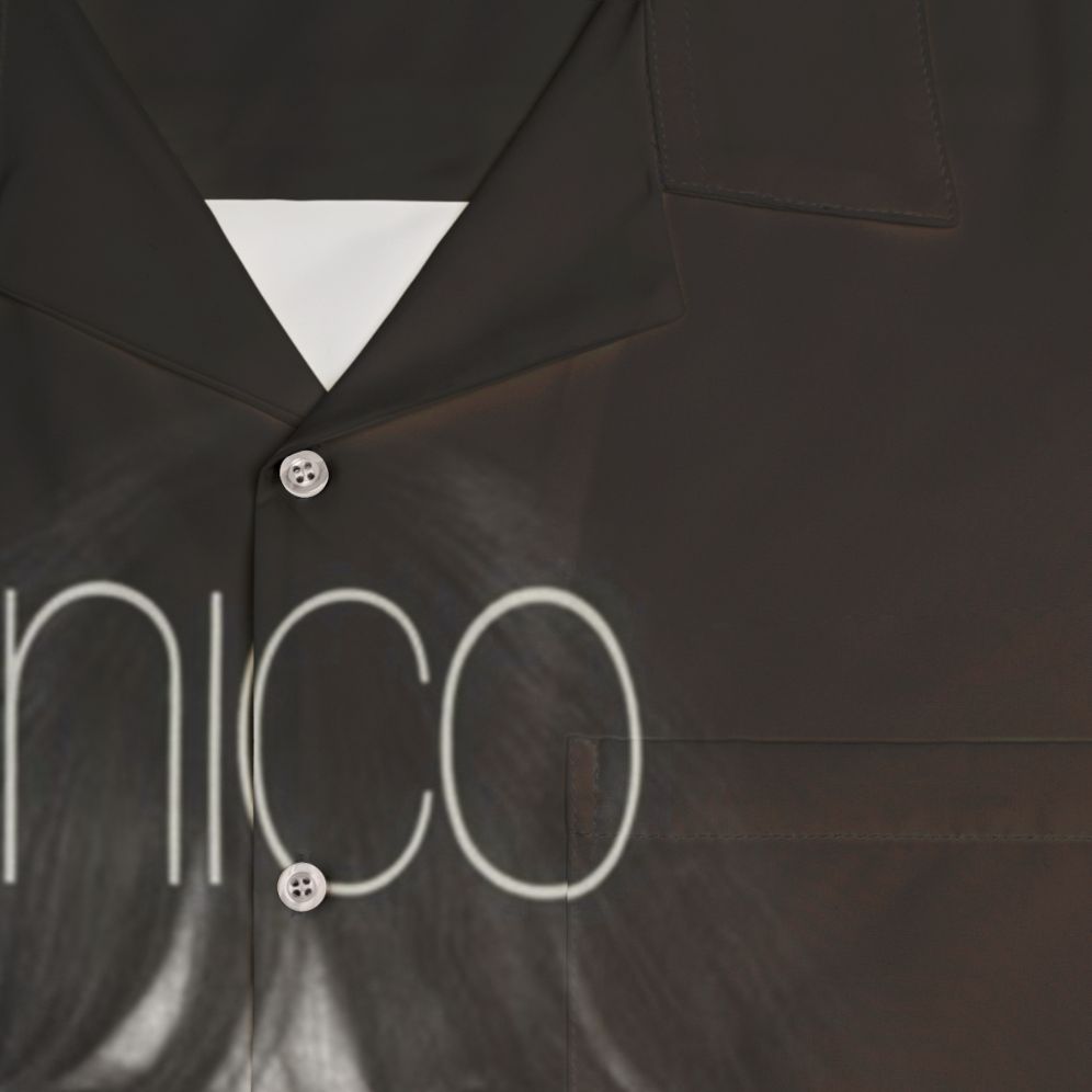 Nico Hawaiian Shirt - Inspired by Andy Warhol and The Velvet Underground - Detail