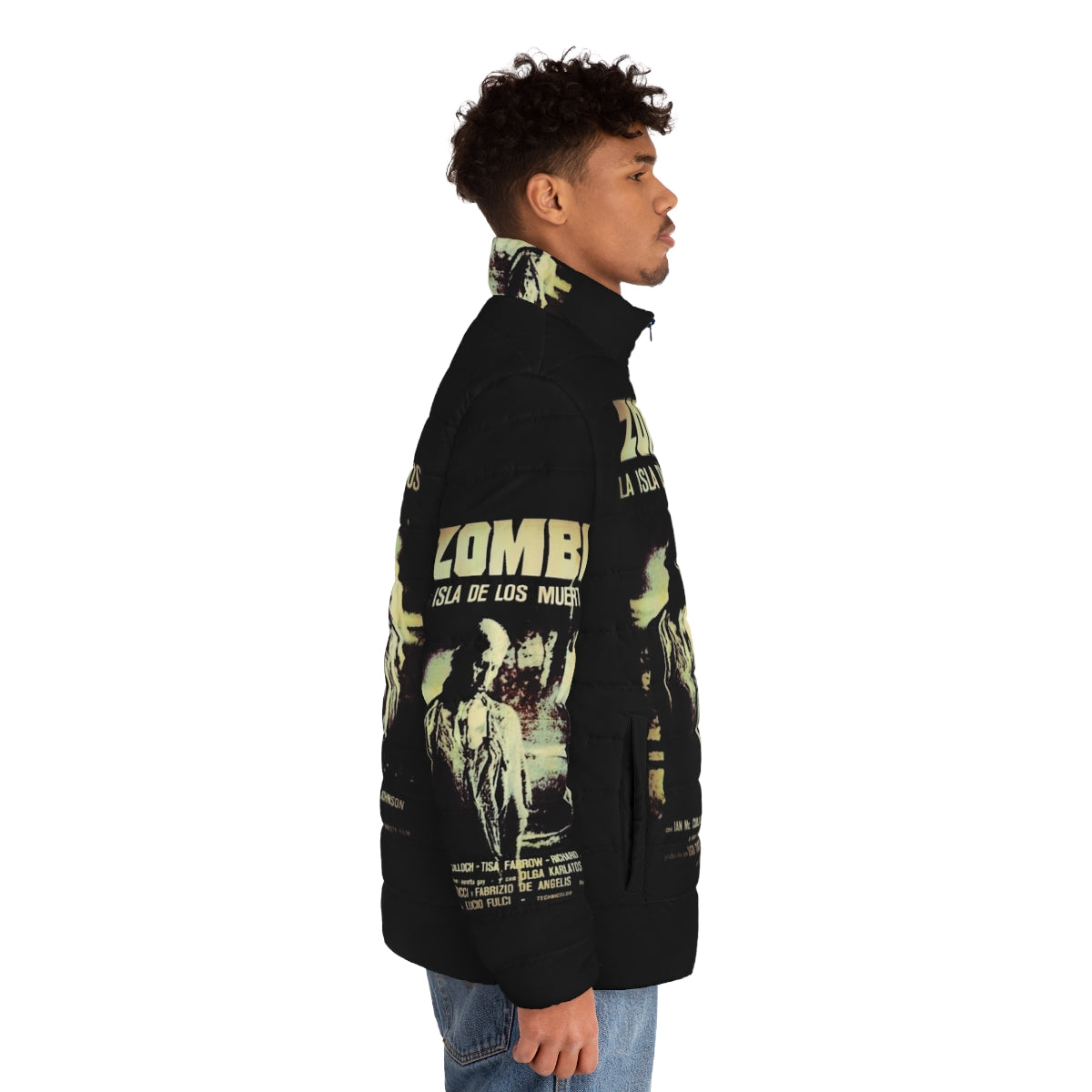 Zombi 2 Puffer Jacket featuring horror elements - men side right