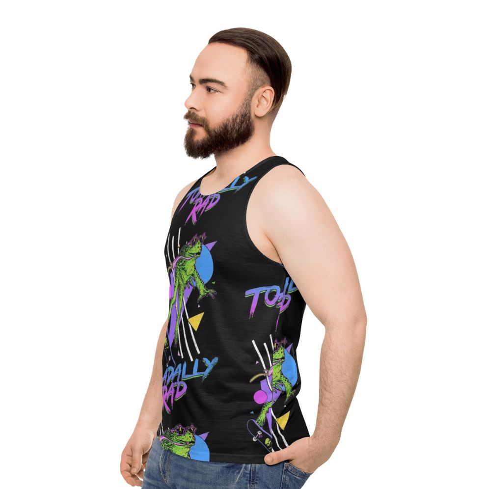 Toadally Rad Frog Unisex Tank Top - men side