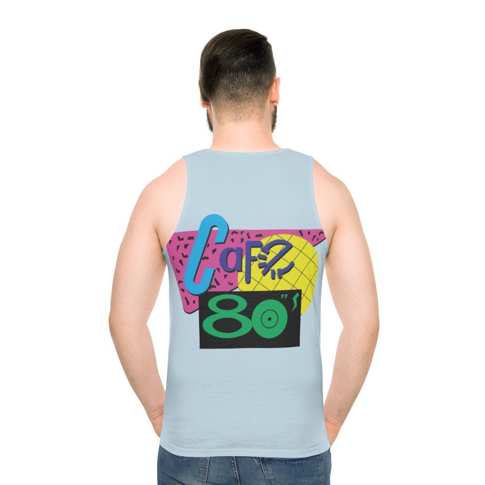 Back to the Cafe 80s Unisex Tank Top with Vintage Diner Inspired Design - men back