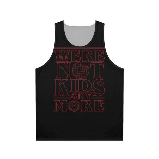 Stranger Things Netflix Tank Top with "We're Not Kids Anymore" Graphic