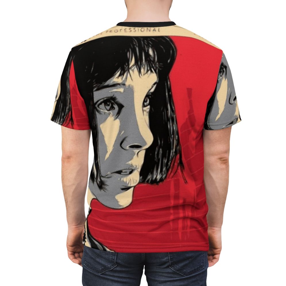 Mathilda inspired graphic t-shirt with movie poster art design - men back