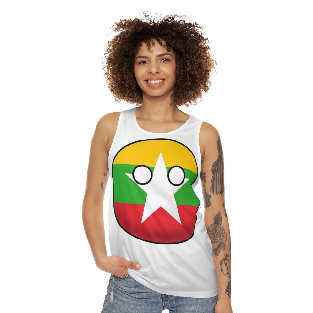 Myanmar Countryball Unisex Tank Top - women