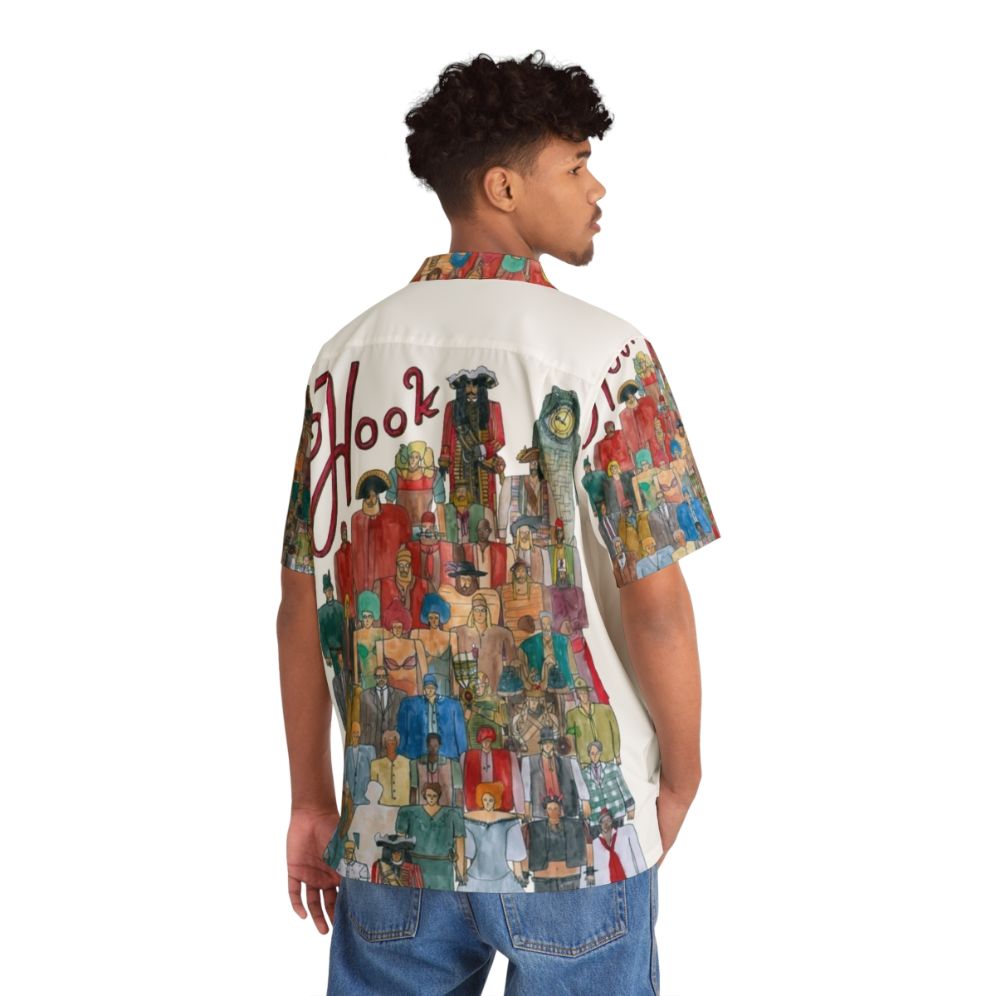 Hook Team Illustration Hawaiian Shirt with Peter Pan and Captain Hook - People Back