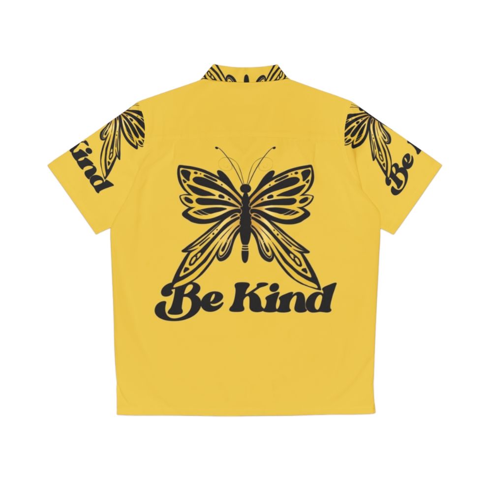 Be Kind Butterfly Hawaiian Shirt with Monarch Butterfly Design - Back