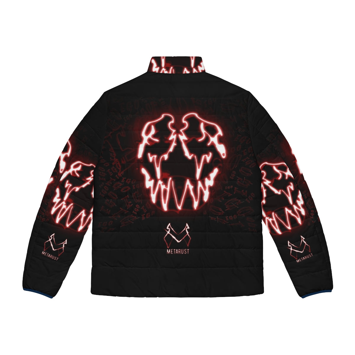 Ego Metarust Puffer Jacket featuring heavy metal inspired design - Back