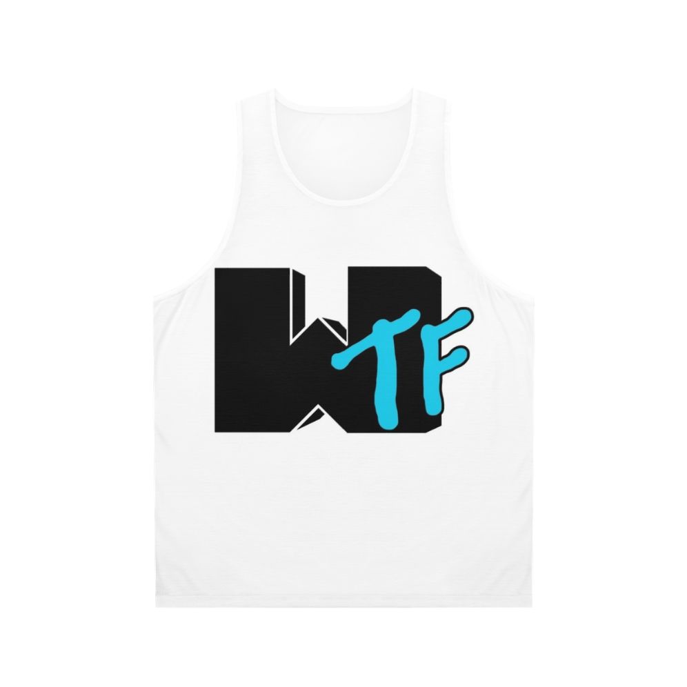 Funny WTF parody unisex tank top for music fans