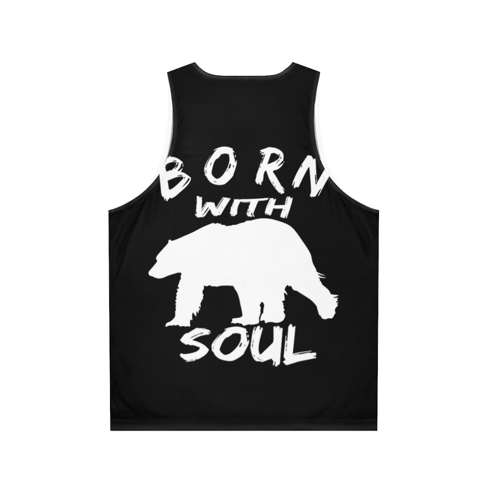 Unisex tank top with bear soul design - Back