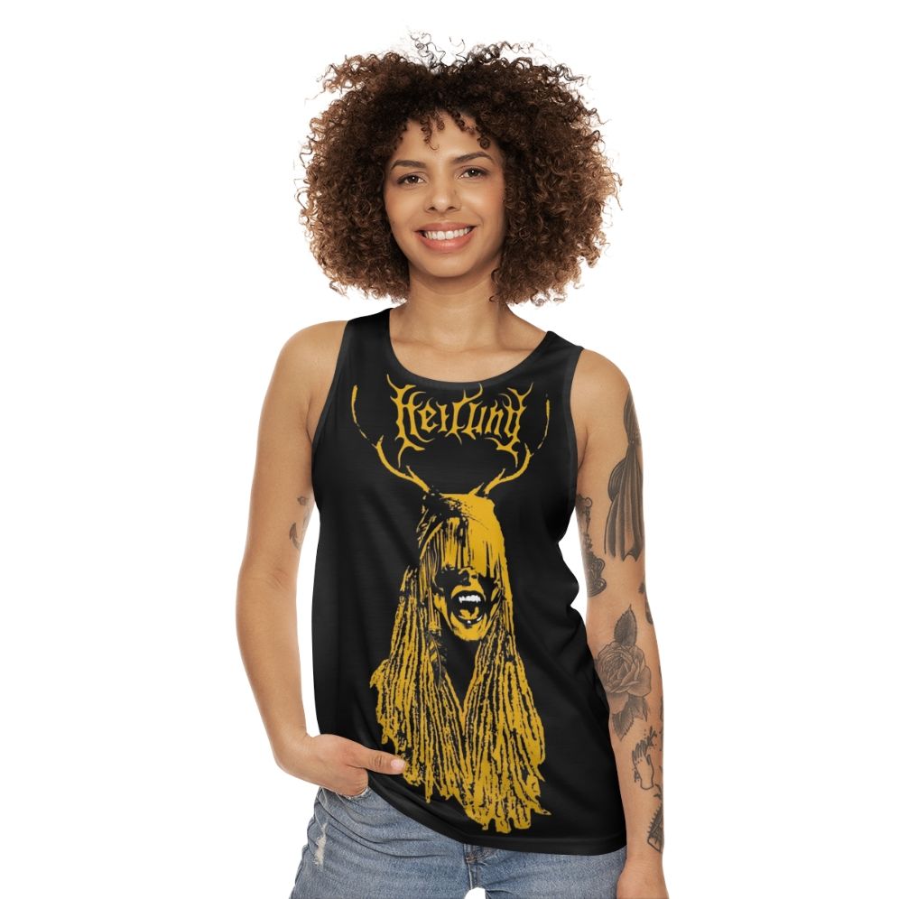 Tribal inspired Maria from Heilung unisex tank top - women