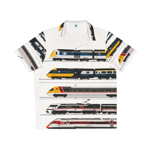 British High Speed Trains Hawaiian Shirt with Prototype Train Designs