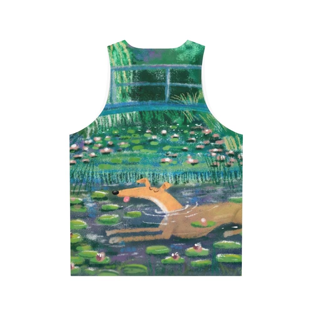 Greyhound Impressionism Unisex Tank Top - Back