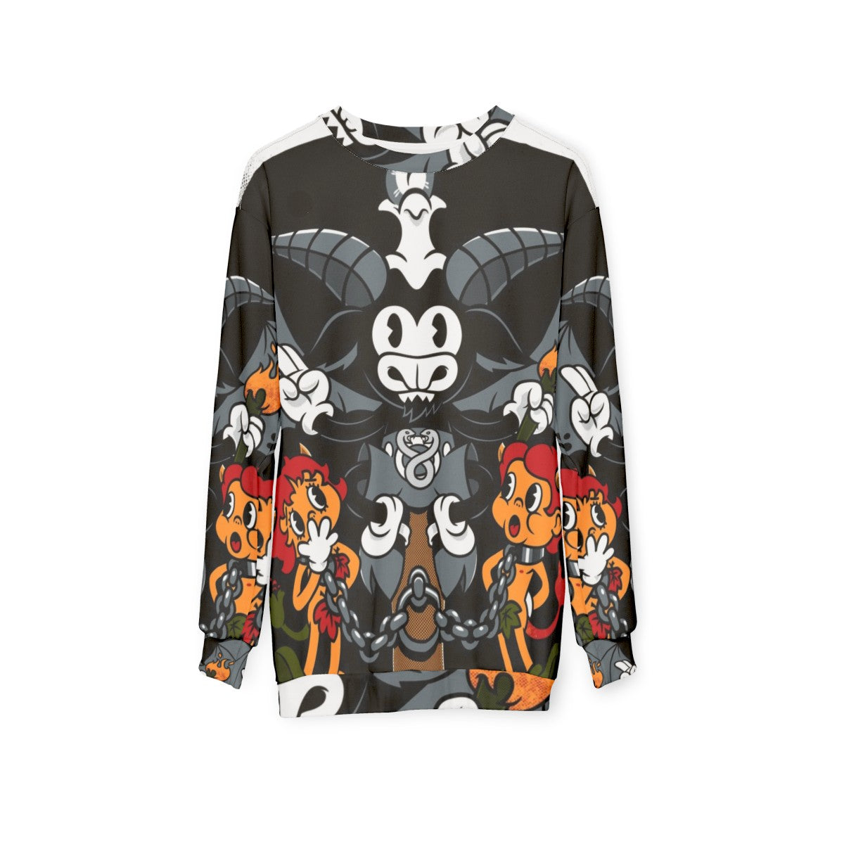 Devil tarot card Baphomet occult gothic sweatshirt - hanging