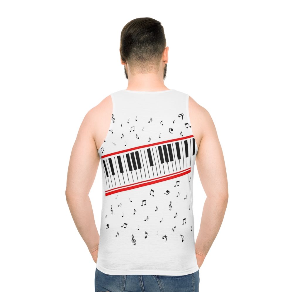 Beat It Piano Unisex Vintage 80s Michael Jackson Tribute Tank Top - men back