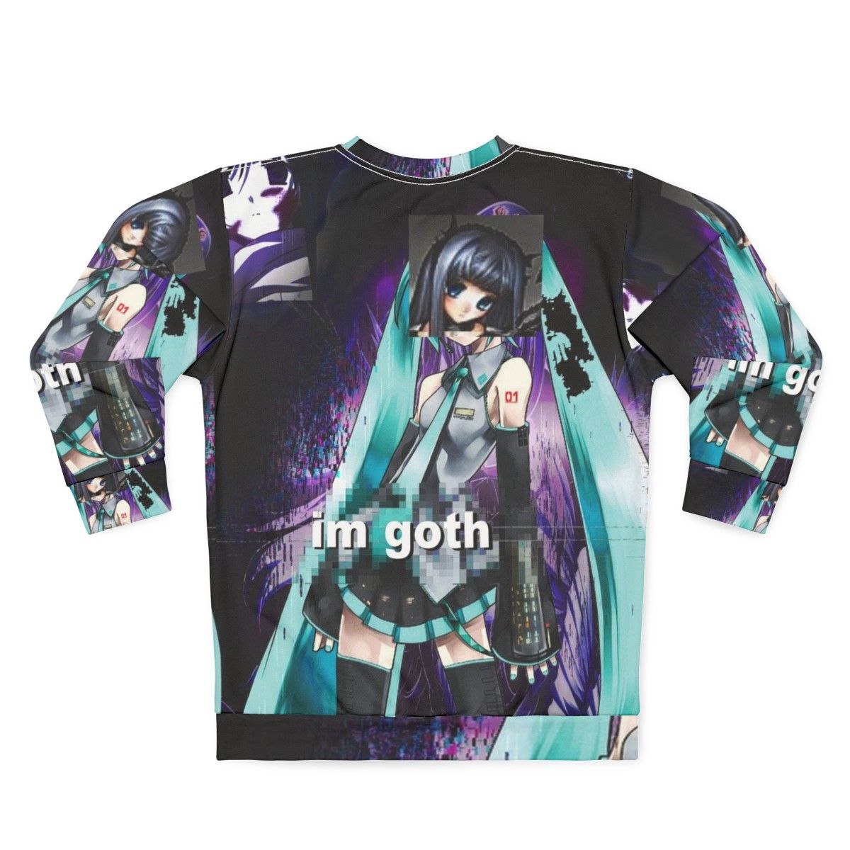 Gothic anime parody sweatshirt - Back