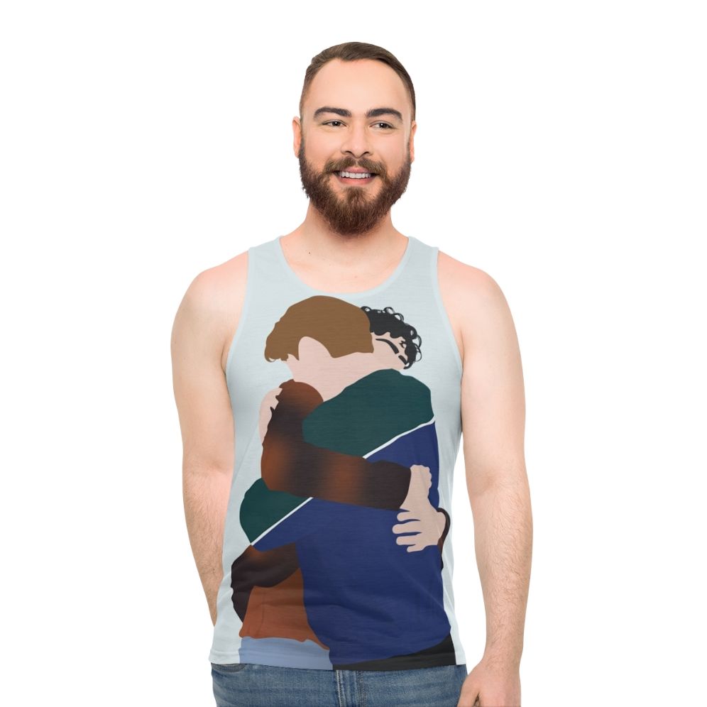 Heartstopper Unisex Tank Top with Nick and Charlie Hug - men