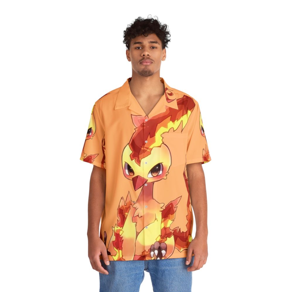 Legendary Phoenix Hawaiian Shirt - Mythical Bird Inspired Tropical Attire - People Front