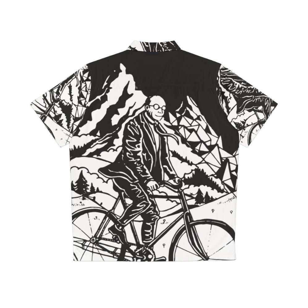 Psychedelic Hawaiian shirt with 1943 Bicycle Day trippy acid art - Back