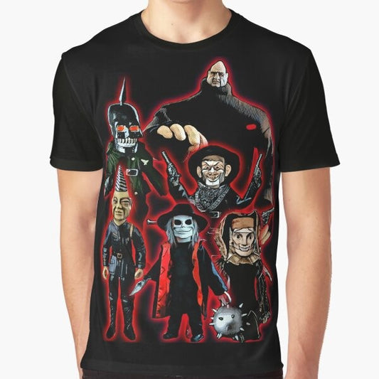 Puppet Master graphic t-shirt featuring horror movie imagery