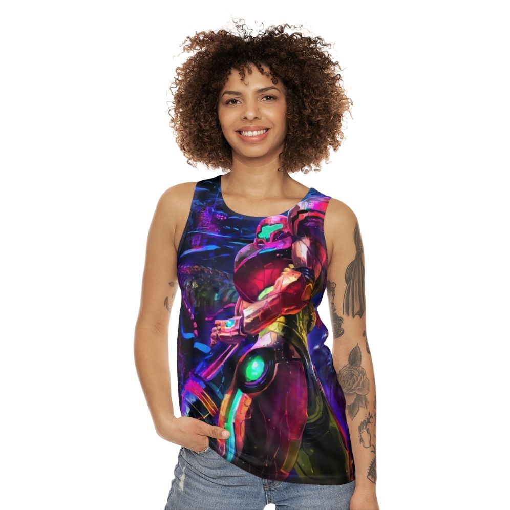 Samus Aran Metroid Video Game Tank Top - women