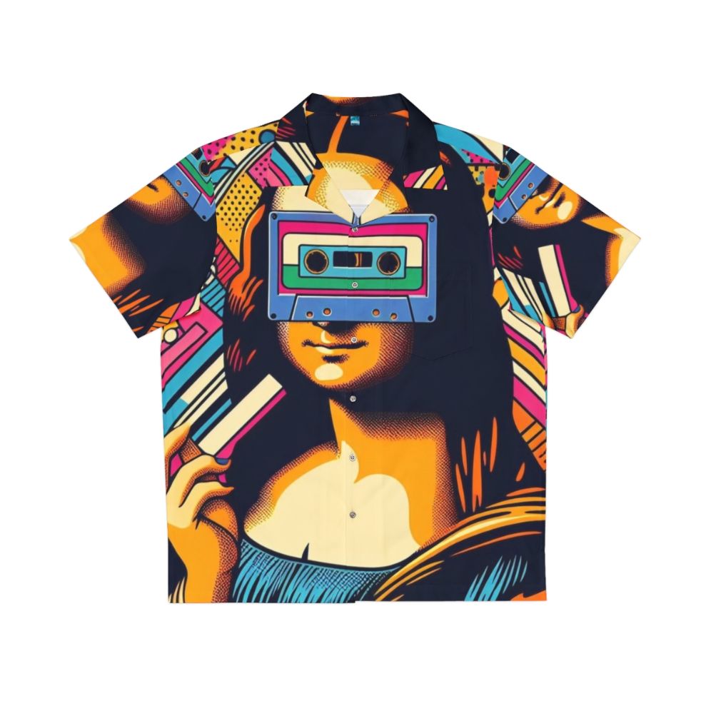 Retro DJ Mona Hawaiian Shirt with Analog Audio Cassette Vibes