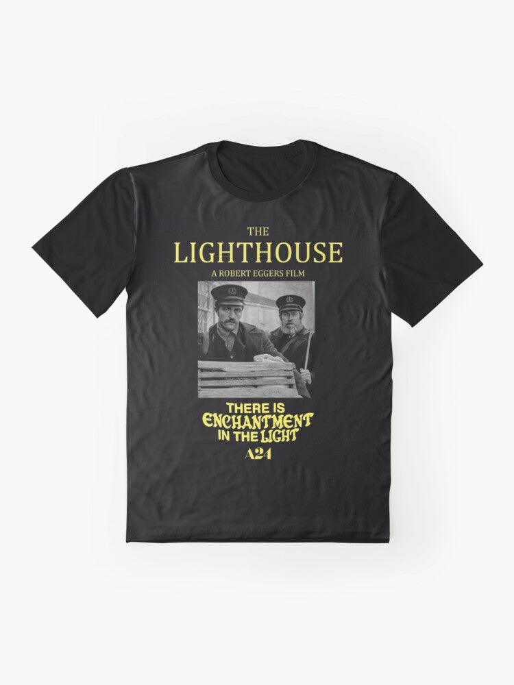 The Lighthouse horror movie graphic t-shirt with a24 logo - Flat lay