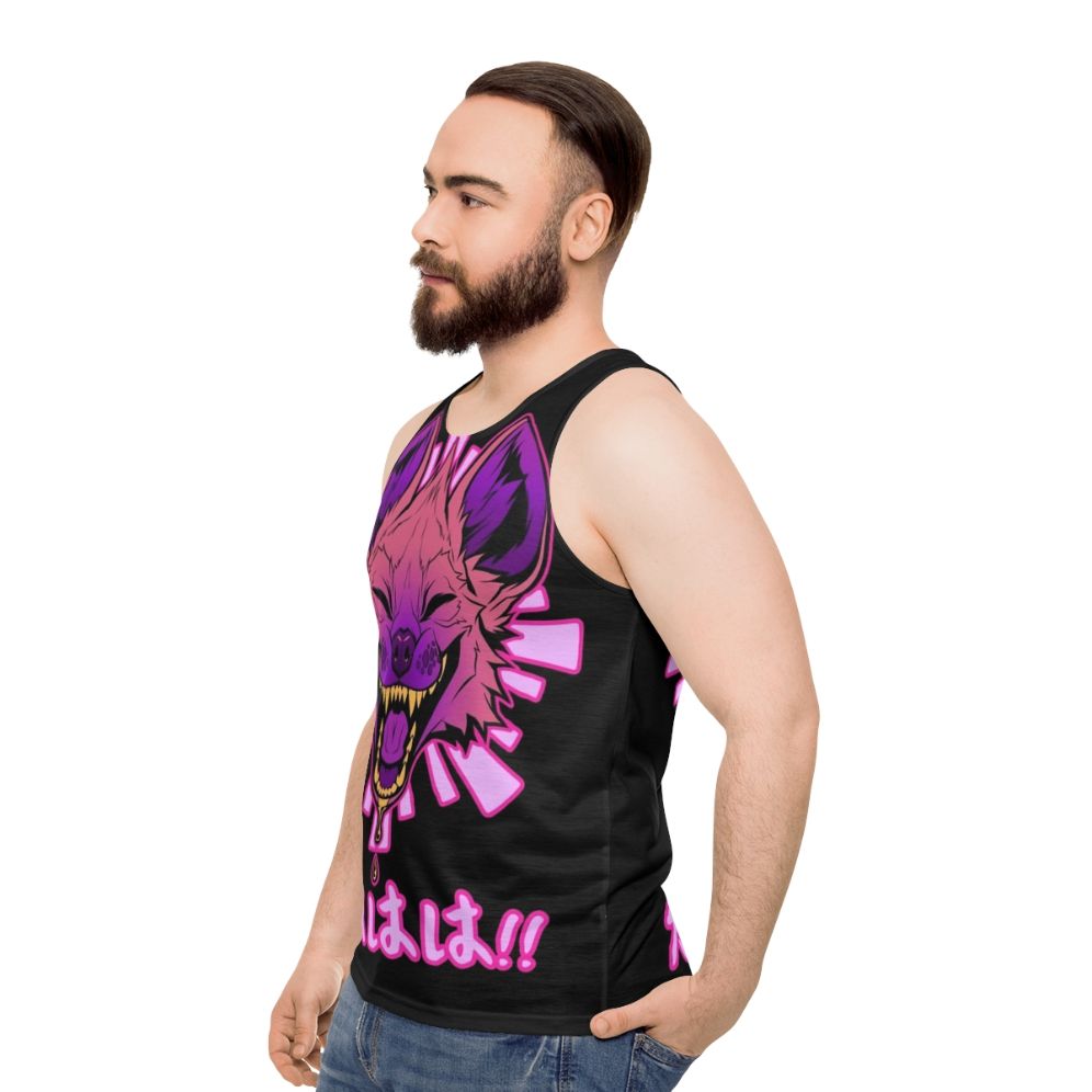 Hyena Anime Kawaii Vaporwave Japanese Fashion Unisex Tank Top - men side