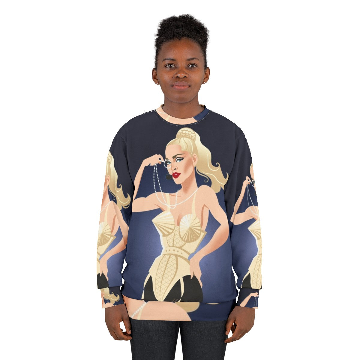 Blond Sweatshirt with Alejandro Mogollo Art - women