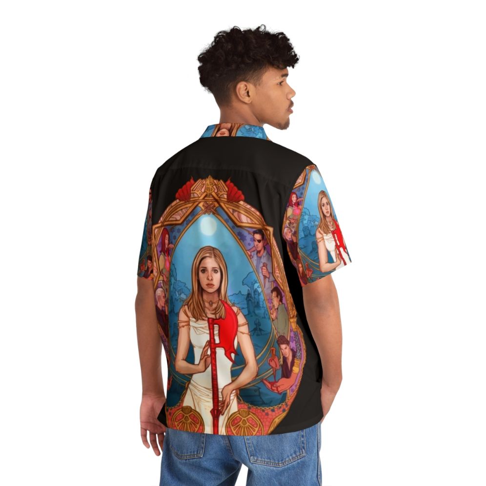 Buffy The Vampire Slayer Hawaiian Shirt with Tropical Print - People Back