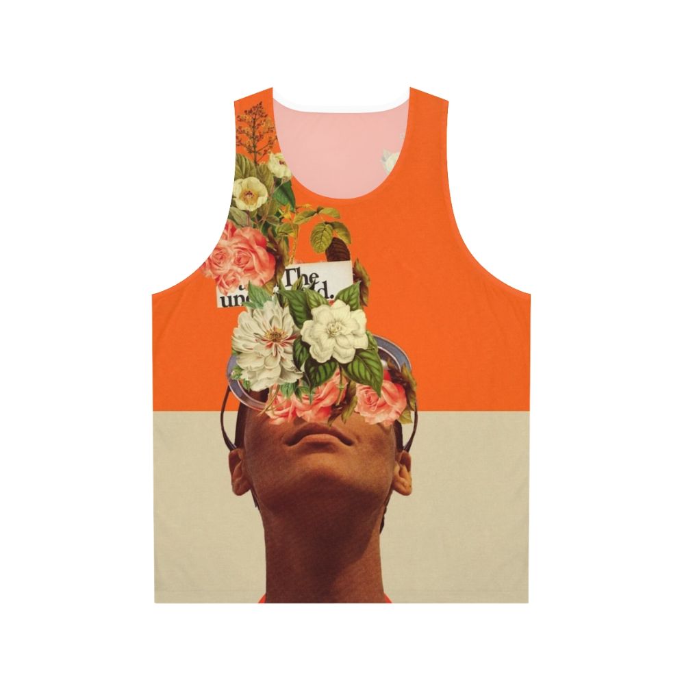 Unexpected vintage floral unisex tank top