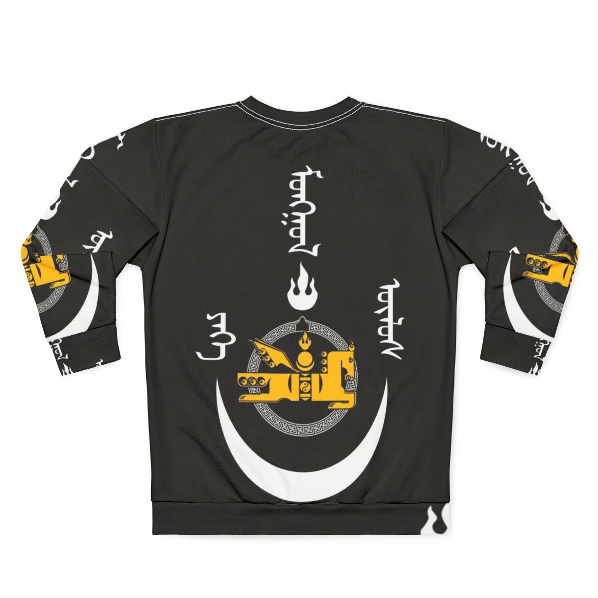 Mongol Empire Sweatshirt featuring Genghis Khan inspired design - Back