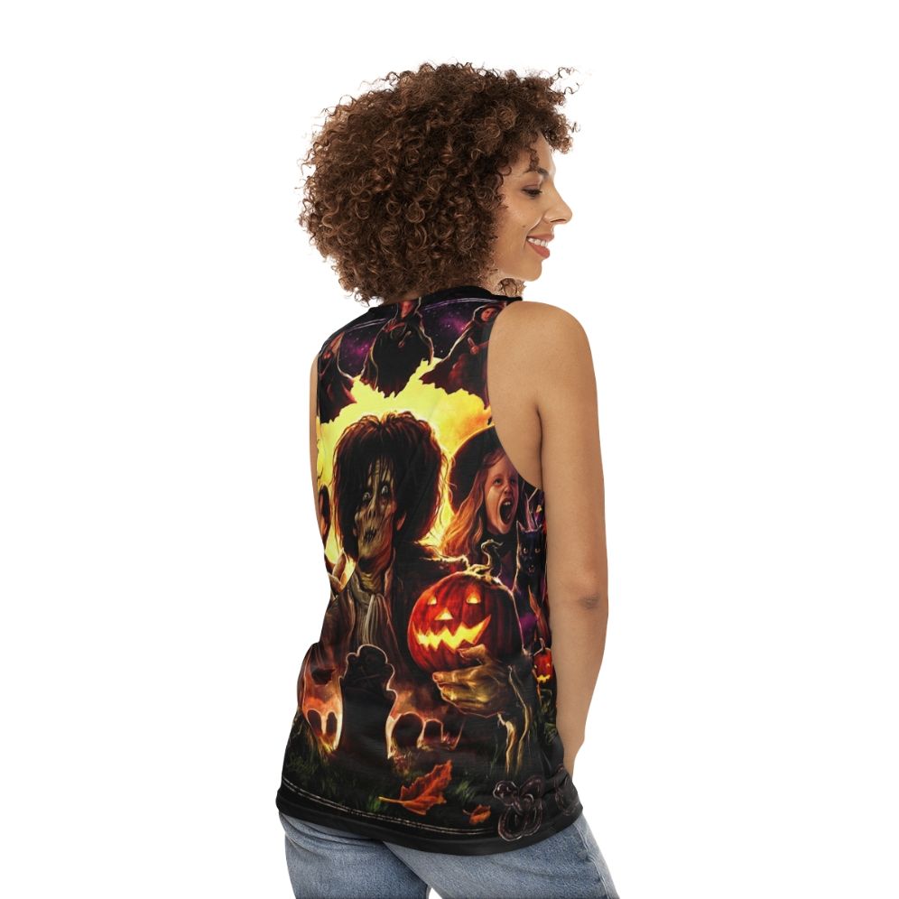 Spooky Halloween Witches Unisex Tank Top - women back