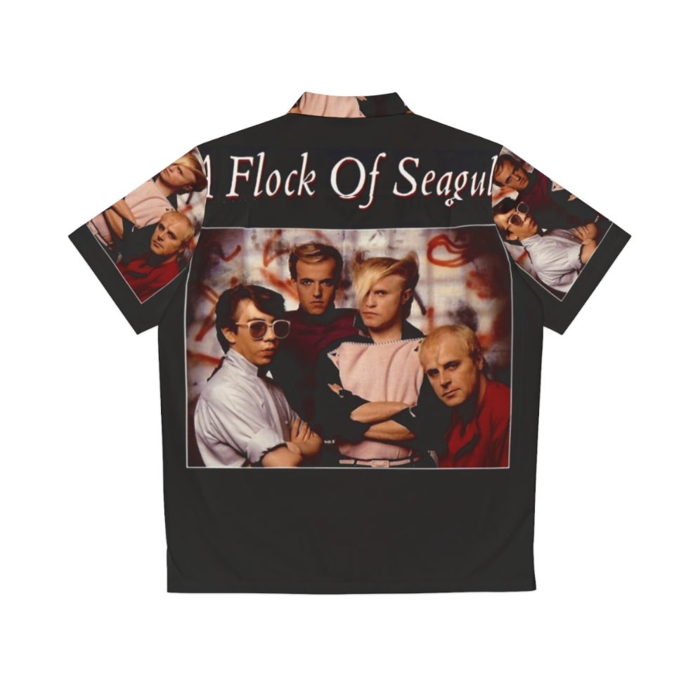 Vintage 80s A Flock of Seagulls Pop Band Hawaiian Shirt - Back